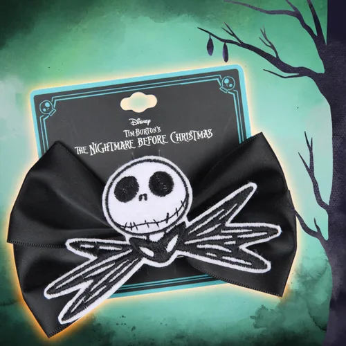 Vista 4 de The Nightmare Before Christmas Jack Skellington Hair Bow Hair Clip, Negro