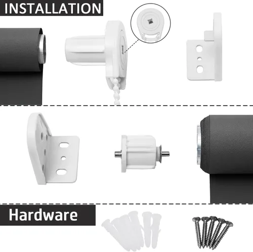 Vista 4 de Persianas enrollables para ventana, con aislamiento térmico, protección UV, para el hogar, puerta, cocina, baño