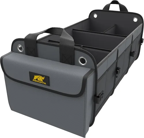 Vista 8 de MIKKUPPA Organizador de maletero de automóvil con enfriador - Organizador grande de 100L para automóvil, almacenamiento plegable de maletero