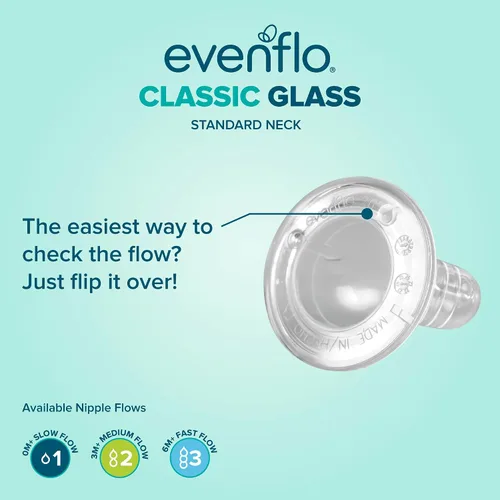 Vista 6 de Evenflo 4oz Twist Botella de vidrio – Set – 6PK