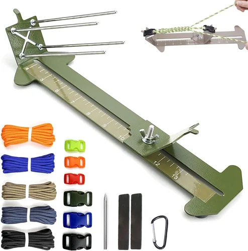 Vista 13 de KOKKOYA Kit de fabricación de collar de perro con plantilla de cuerda de Verde militar