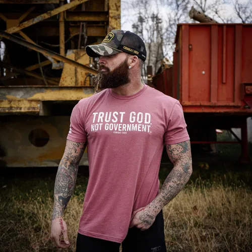 Vista 5 de Combat Iron Trust God Not Government - Camiseta de manga corta para hombre