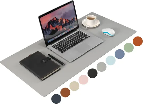 Vista 11 de Wolaile Tapete Secante de Escritorio de Cuero Sintético, Impermeable Antideslizante Tapete de Escritorio para Escribir para Niños, 36x17 pulgadas