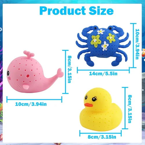 Vista 2 de 12 bolas de agua de pulpo para niños, juguetes sensoriales para aliviar el estrés flotante para piscina, playa, baño, juguete de bomba de agua