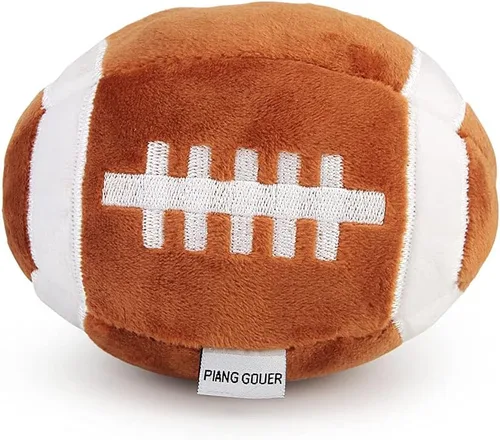 Vista 6 de Paquete de 3 pelotas interactivas para perros pequeños y medianos, pelotas de fútbol, fútbol y tenis para perros, rellenas de juguetes esponjosos