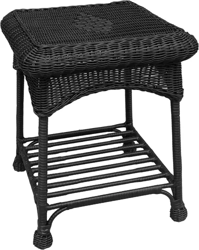 Vista 10 de Jeco Juego de 3 sillas de mimbre Rocker con cojín naranja, color negro