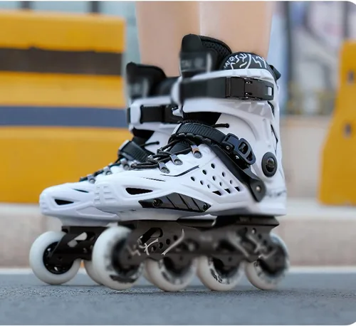 Vista 8 de Patines profesionales de carreras en línea unisex, para principiantes, para exteriores, patines de velocidad de rendimiento para adultos