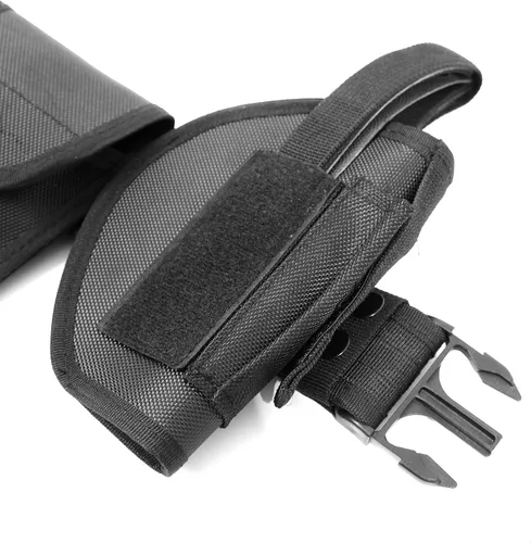 Vista 6 de Equipo de ejecución modular con para guardia, oficial de policía, negro, cinturón de nylon táctico 600 para el aire libre, deportes extremos