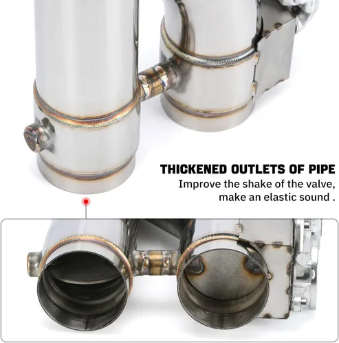 Vista 4 de Kit universal de tubo de escape de acero inoxidable de 3 pulgadas