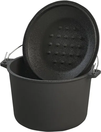 Vista 3 de Bayou Classics - Olla para sopa cubierta de hierro fundido. 6 cuartos de galón, Gris