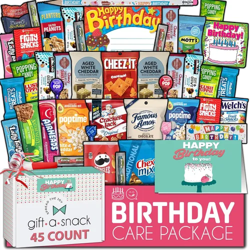 Vista 31 de Gift A Snack - Caja de aperitivos paquete variado de dulces + tarjeta