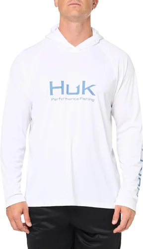 Vista 20 de HUK - Sudadera con capucha de manga larga ventilada para hombre, camiseta de pesca con capucha Academia Naval