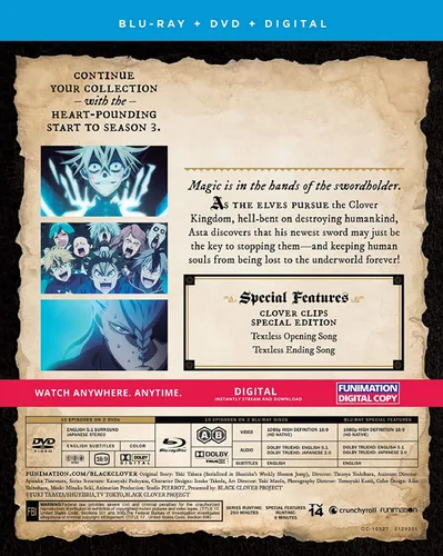 Vista 2 de Black Clover Season 3 - Part 1 Blu-ray