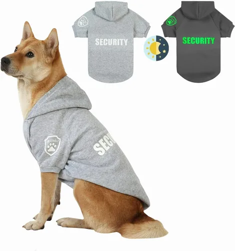 Vista 9 de Sudadera de seguridad con estampados que brillan en la oscuridad DAJIDALI - Ropa para perros - Sudadera de invierno - Chaqueta de suéter abrigada