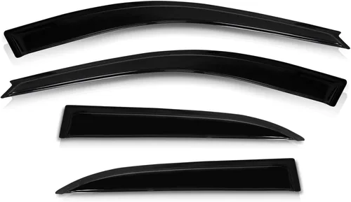 Vista 2 de AJP Distributors JDM - 4 viseras de ventana lateral con cinta adhesiva para puerta lateral, protector de lluvia, deflector de viento, compatible