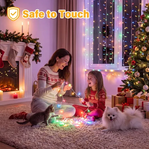 Vista 3 de Ollny 100 luces LED de Navidad de 33 pies, luces de hadas multicolor Varios
