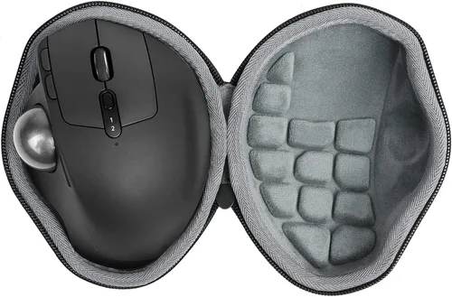 Vista 9 de co2CREA - Carcasa rígida para ratón Logitech MX Ergo S/MX Ergo Trackball, color negro Comfortable Hand Strap, Easy Carrying, Portable Storage