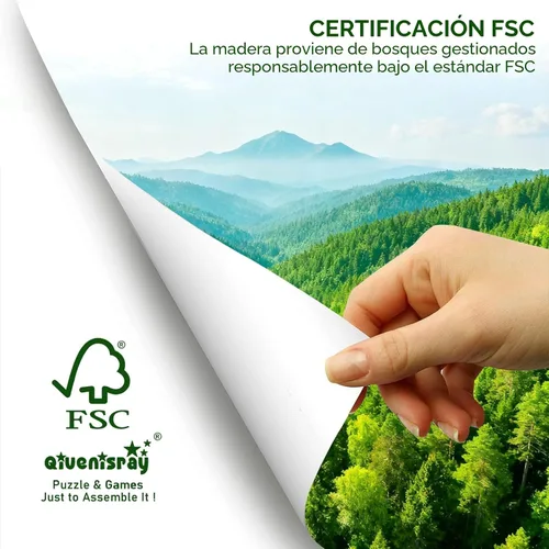 Vista 5 de Qiuenisray Rompecabezas de Madera para Adultos, Rompecabezas de Gato en Forma de Corazón de 200 Piezas, Rompecabezas de Forma Única Certificado FSC