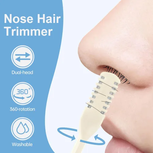 Vista 2 de Cortador de Pelo Nasal, 2025 Recortadora de Vello Nasal de Doble Cara Mejorada para Mujeres y Hombres, Herramienta de Eliminación de Vello Nasal