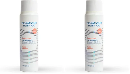 Vista 7 de Seaweed Bath Co. Champú para el cuidado del calor, aroma a papaya de lima, 12 onzas, algas cosechadas de forma sostenible, espino cerval de mar