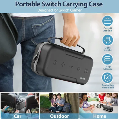 Vista 7 de Switch OLED - Funda de transporte compatible con Nintendo SwitchOLED, funda de transporte portátil para interruptor compatible con Joy-Con