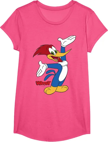 Vista 7 de Woody Woodpecker Camiseta con logotipo de cuerpo completo Negro