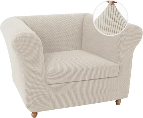 Vista 16 de UNBBRRL Funda de sofá Chesterfield de jacquard elástico, fundas de cojín gruesas para sofá, protector de muebles para sala de estar