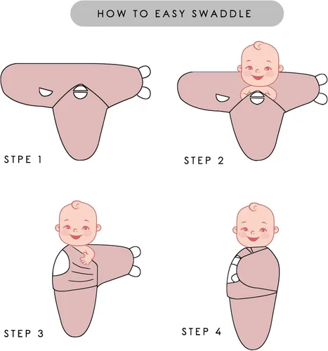 Vista 4 de Pañales de muselina orgánica ultra suaves para bebés recién nacidos, paquete de 3 sacos de dormir ajustables (estilo gentle, 0-3 meses), Estilo suave