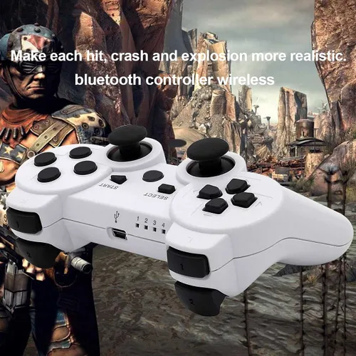 Vista 31 de Ceozon PS3 Controller Wireless 2 Pack Gamepad Compatible for PS3 Remote Joystick with Charging Cables Black and Black