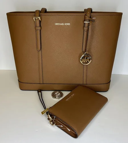 Vista 3 de Michael Kors MICHAEL Michael Kors Jet Set - Bolso de hombro grande TZ de viaje con doble cierre para la muñeca