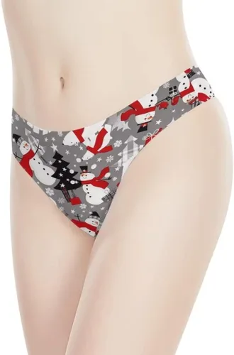 Vista 5 de Dellukee Ropa interior sexy de tanga para mujer, de corte alto, transpirable, elástica, cómoda, calzoncillo