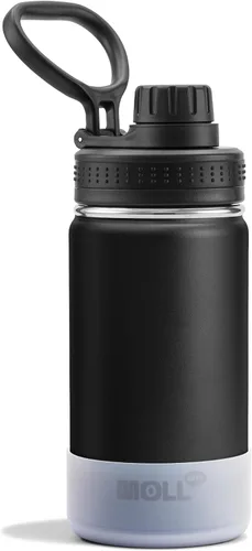 Vista 13 de Botella de agua de 12 oz para niños de acero inoxidable con aislamiento al vacío de boca ancha Botella de agua deportiva - Pequeña botella de agua