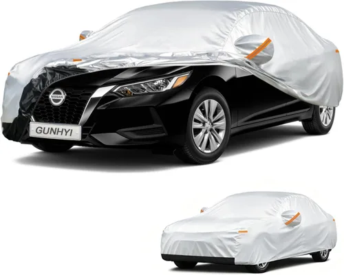Vista 97 de GUNHYI - Funda de automóvil de 6 capas para Tesla Model 3 (2017-2025), impermeable para todo tipo de clima, protección UV contra la nieve, el sol