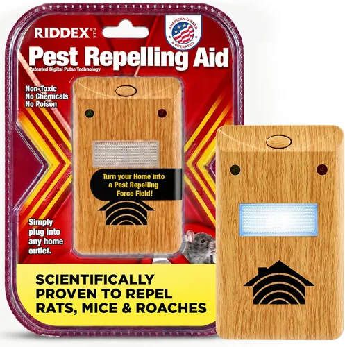 Vista 11 de RIDDEX Plus Repelente de Insectos Enchufe, Disuasivo para Ratones - Control de Plagas para la Defensa Contra Ratas, Ratones, Cucarachas, Bichos e