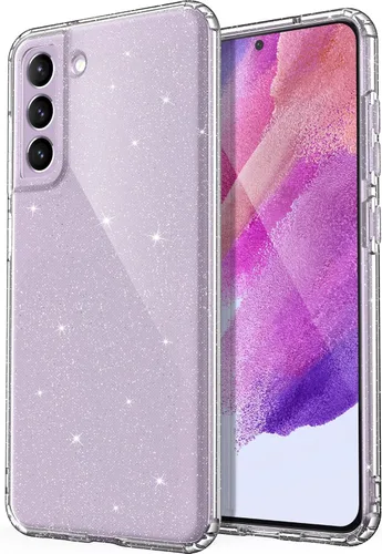 Vista 8 de KIOMY Funda transparente para Samasung Galaxy S21 FE 5G, diseño híbrido delgado, parte trasera de policarbonato duro + bisel elevado de TPU flexible