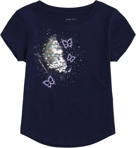 Vista 2 de Nautica Camiseta de manga corta con estampado de lentejuelas para niña