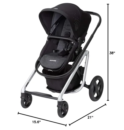 Vista 17 de Maxi-Cosi Lila - Cochecito modular todo en uno, color negro nómada, tamaño único (CV324ETK)