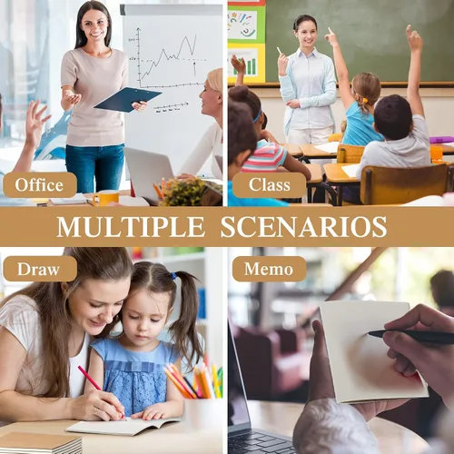Vista 7 de Thenshop 100 cuadernos pequeños de bolsillo a granel, bloc de notas pequeños de 4 x 4 pulgadas con páginas en blanco y a rayas, diarios compactos