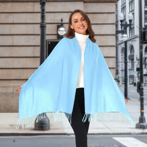 Vista 5 de Bufandas grandes de color morado grisáceo para mujer, bufandas grandes, cálidas y suaves, para viajes, oficina, invierno, 86 x 30 pulgadas