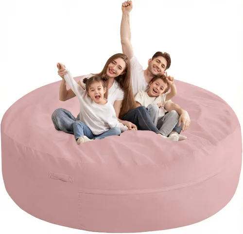 Vista 19 de HABUTWAY Puf de 2 pies, puf pequeños de 2 pies con relleno, puf de lágrima de lujo, terciopelo ultra suave con funda extraíble