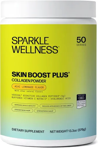 Vista 12 de Sparkle Wellness VERISOL - Péptidos de colágeno hidrolizados bioactivos Polvo de colágeno con vitamina C y ácido hialurónico para la salud