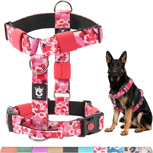 Vista 11 de TSPRO Arnés táctico resistente para perro, hebilla de liberación rápida y asa superior