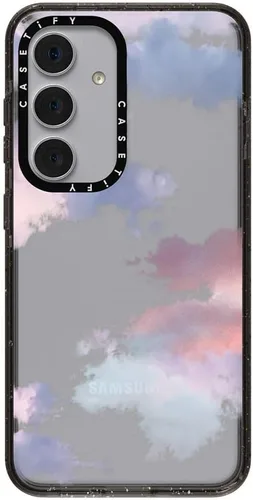 Vista 139 de CASETiFY Funda de impacto para Galaxy S22+ - Adhesivo Aries Moross, color negro transparente