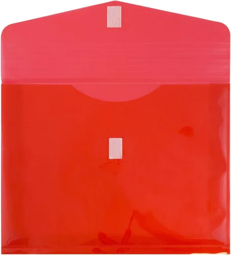 Vista 2 de JAM Paper sobres expandibles con cierre de velcro de 9 3/4 x 11 1/2 pulgadas con 1 pulgada de expansión, Rojo