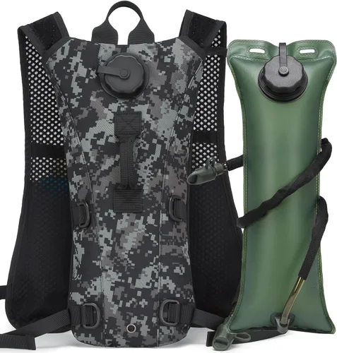 Vista 12 de Mochila de hidratación para correr, chaleco ligero con bolsa de mochila de agua de 3 litros, sin BPA para senderismo, maratón, ciclismo