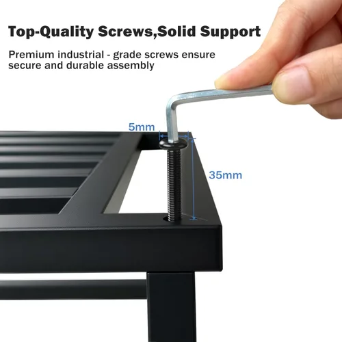 Vista 6 de Soporte para plantas para interiores y exteriores, soporte de metal para plantas de 13 pulgadas, soportes de pedestal en T de hierro forjado