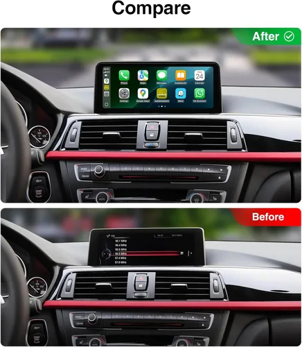 Vista 2 de Pantalla Linux de 10.25 pulgadas para BMW Serie 3 y 4 F30-F36 (2013-2016) BMW M3/M4 F80 F82 (2014-2019) con sistema NBT soporte inalámbrico Carplay