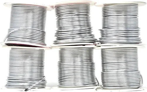 Vista 172 de Mandala Crafts - Alambre de aluminio anodizado de calibre 22 para hacer joyas - 137.2 m de alambre flexible surtido y coloreado - Doble para bonsái