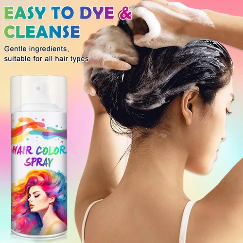 Vista 7 de Tinte en aerosol temporal para el cabello, 4.1 fl oz (rojo)
