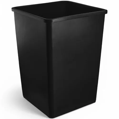 Vista 11 de Cubo de basura cuadrado negro de 19 galones, plástico de grado comercial, fácil limpieza, ideal para el hogar y la oficina